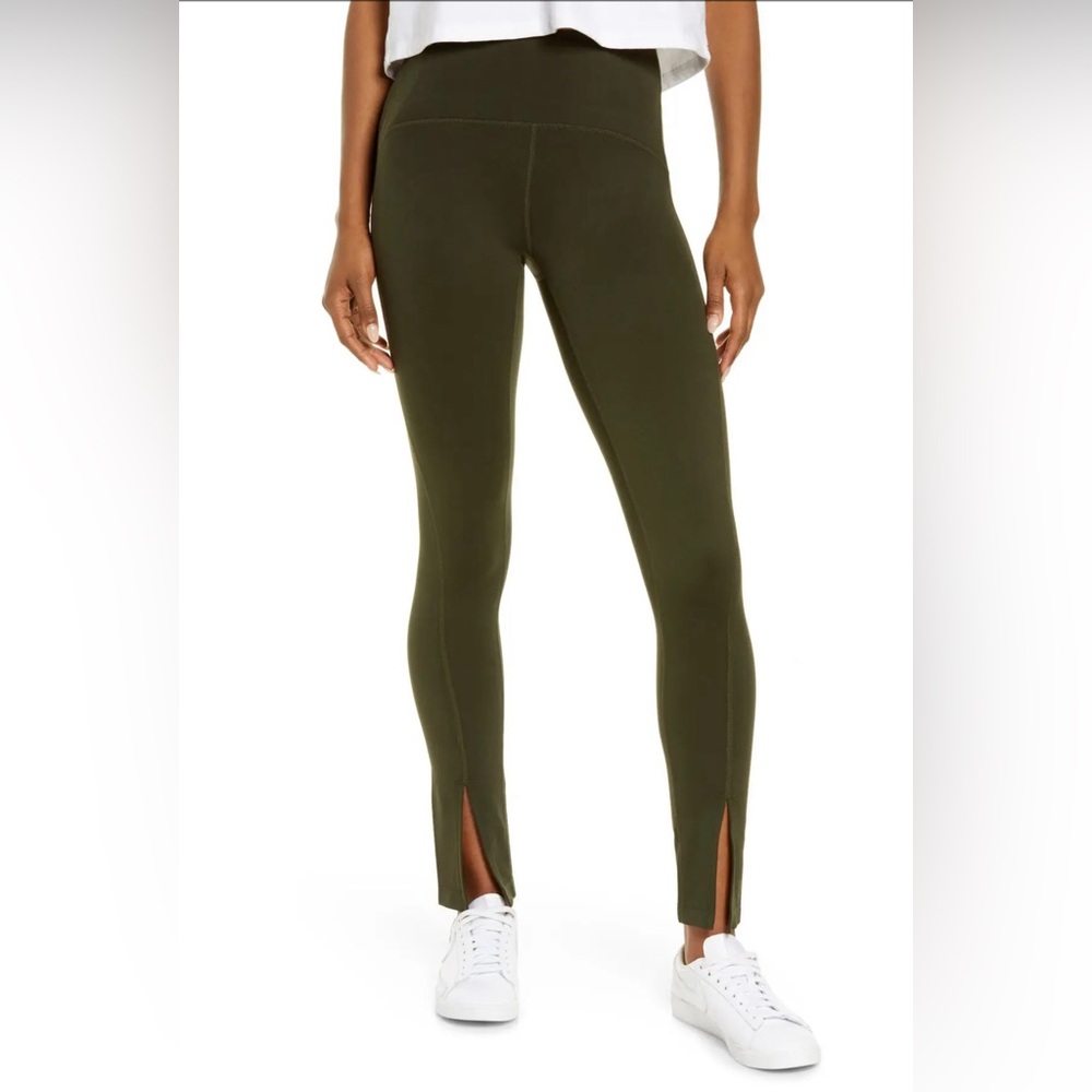 Zella Nordstrom High Waist Leggings Small Green EUC